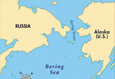 bering strait world map