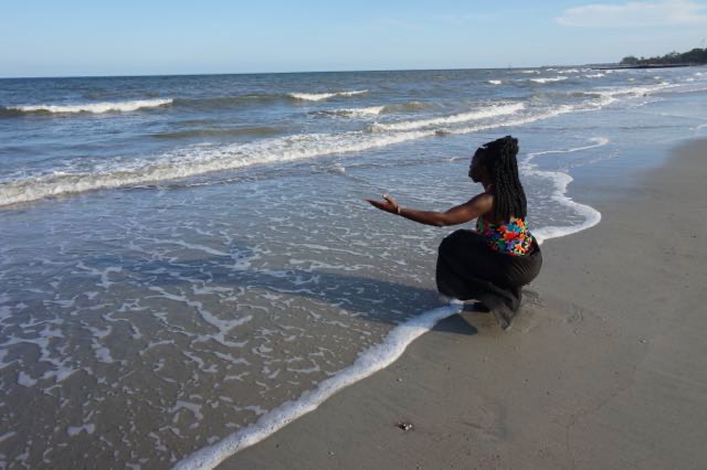 Queen Quet at the Ocean