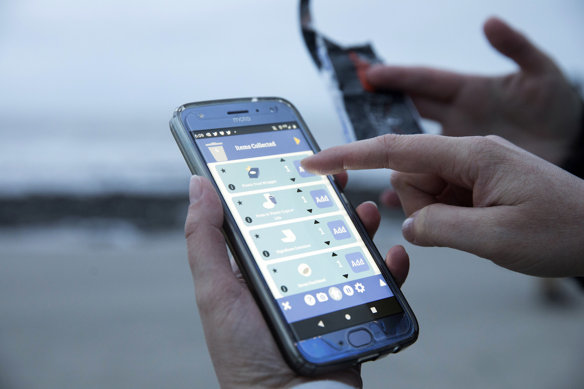 Detail photo of Marine Debris Tracker app.