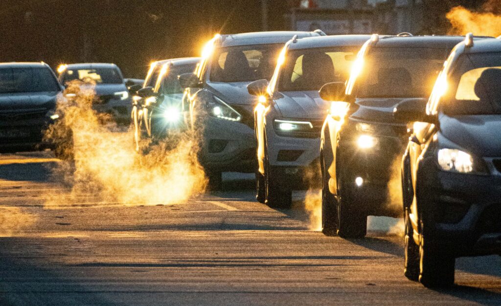 Cars on road